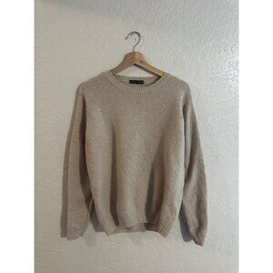 Brandy Melville Dark Cream Crewneck Long Sleeved Soft & Cozy Sweater